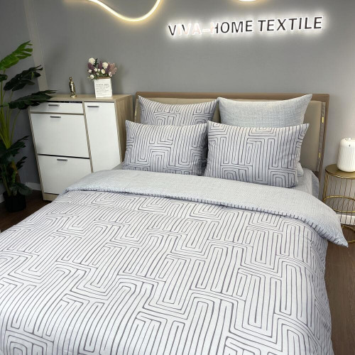 Комплект постельного белья Люкс Сатин 100% хлопок на резинке AR375