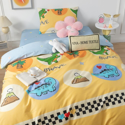 Комплект постельного белья на резинке Сатин Люкс KIDS 100% хлопок CDKR049