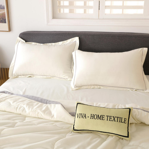 Комплект постельного белья Однотонный Сатин с Одеялом (простынь на резинке) FBR007