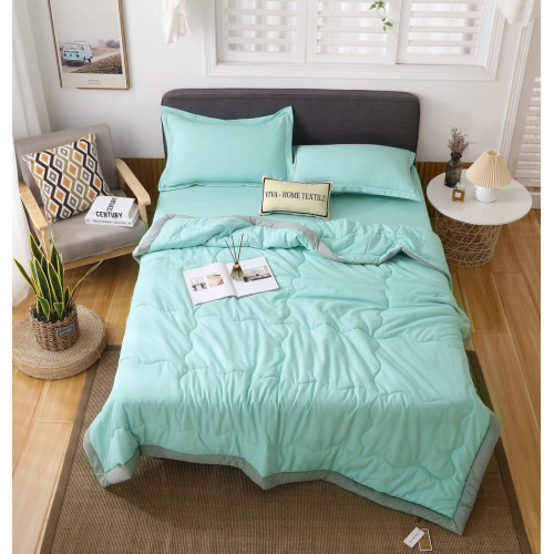 Комплект постельного белья Однотонный Сатин с Одеялом FB015