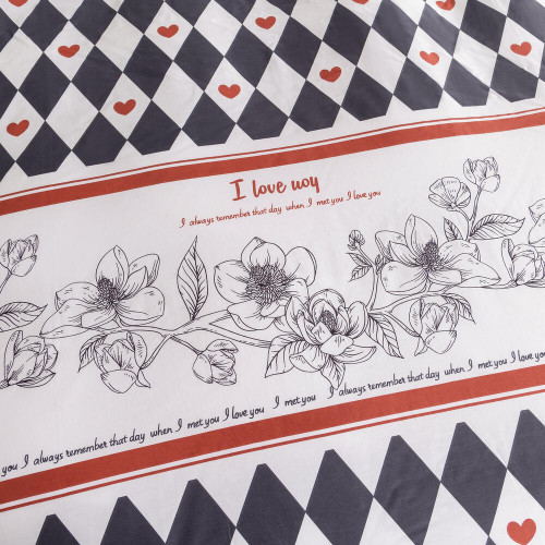 Комплект постельного белья Делюкс Сатин 100% хлопок на резинке LR423