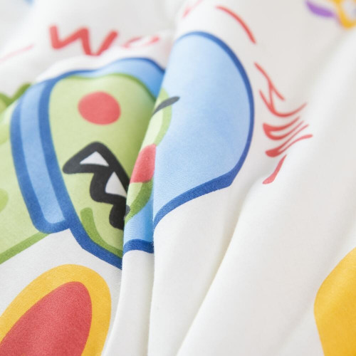 Комплект постельного белья Сатин с Одеялом Young 100% хлопок на резинке OBKR024