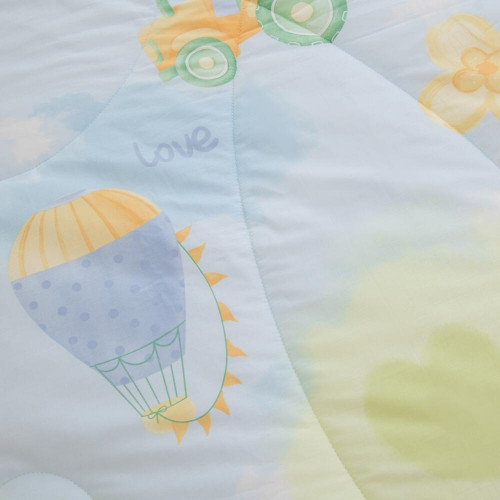 Комплект постельного белья Сатин с Одеялом Young 100% хлопок на резинке OBKR025