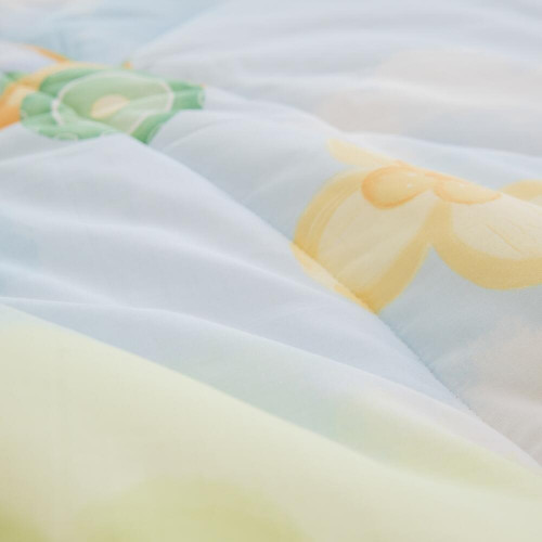 Комплект постельного белья Сатин с Одеялом Young 100% хлопок на резинке OBKR025