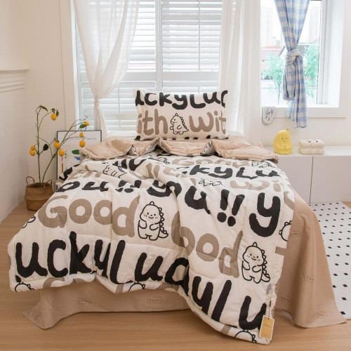 Комплект постельного белья Сатин с Одеялом Young 100% хлопок на резинке OBKR027