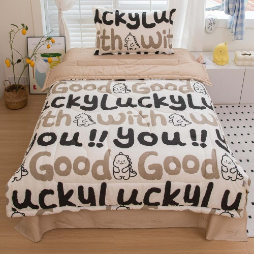 Комплект постельного белья Сатин с Одеялом Young 100% хлопок на резинке OBKR027