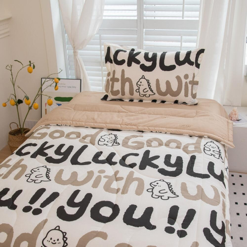 Комплект постельного белья Сатин с Одеялом Young 100% хлопок на резинке OBKR027