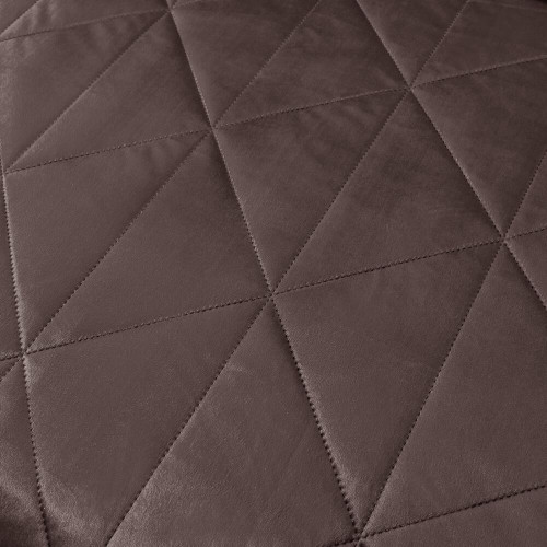 Велюровое покрывало в клетку и две наволочки OVL037