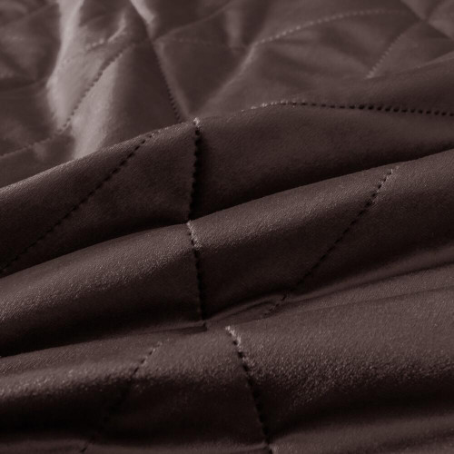 Велюровое покрывало в клетку и две наволочки OVL037