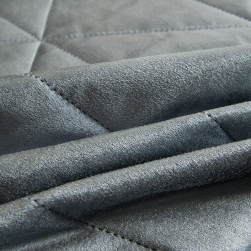 Велюровое покрывало в клетку и две наволочки OVL039