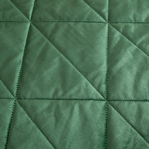 Велюровое покрывало в клетку и две наволочки OVL049