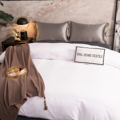 Пододеяльник Страйп Сатин Однотонный Отель белый 100% Хлопок 1x1 P1CTH036150210