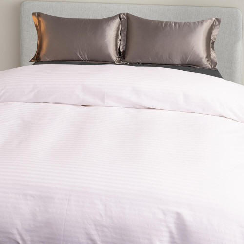 Пододеяльник Страйп Сатин Однотонный Отель белый 100% Хлопок 1x1 P1CTH036150210