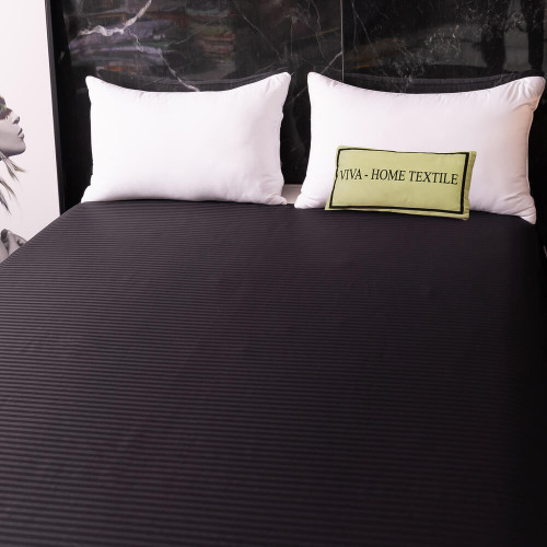 Простынь Страйп Сатин Однотонный 100% хлопок R1CT035