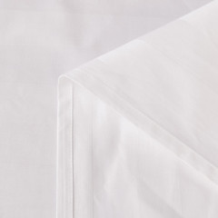 Простыня Страйп Сатин Однотонный Отель белый 100% хлопок 3x3 R3CTH037150230