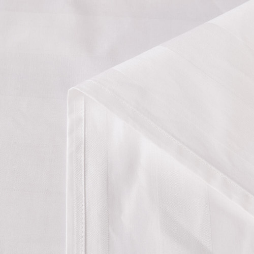 Простыня Страйп Сатин Однотонный Отель белый 100% хлопок 3x3 R3CTH037220230