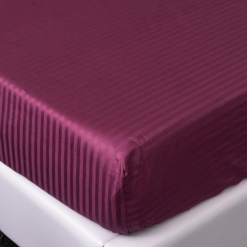 Простынь на резинке Страйп Сатин Однотонный 100% хлопок RR1CT034