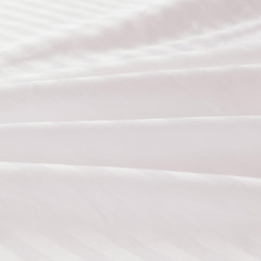 Простыня Страйп Сатин Однотонный Отель белый 100% хлопок на резинке 1x1 RR1CTH03616030