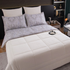 Комплект постельного белья на резинке Сатин Velouria Luxe с Одеялом VLR002