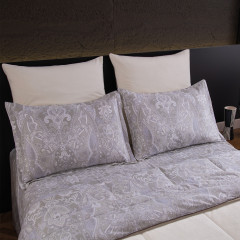 Комплект постельного белья на резинке Сатин Velouria Luxe с Одеялом VLR002