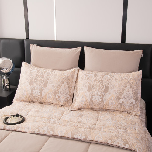 Комплект постельного белья на резинке Сатин Velouria Luxe с Одеялом VLR003