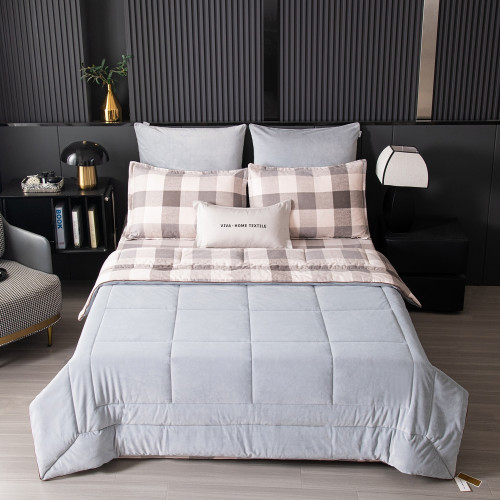 Комплект постельного белья на резинке Сатин Velouria Luxe с Одеялом VLR005