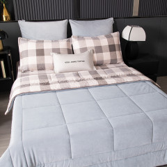 Комплект постельного белья на резинке Сатин Velouria Luxe с Одеялом VLR005