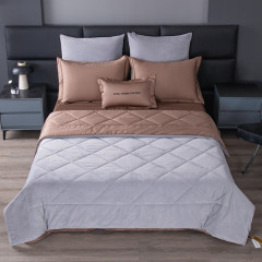 Комплект постельного белья на резинке Сатин Velvet Premium с Одеялом VPR003