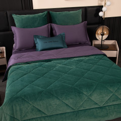 Комплект постельного белья на резинке Сатин Velvet Premium с Одеялом VPR005